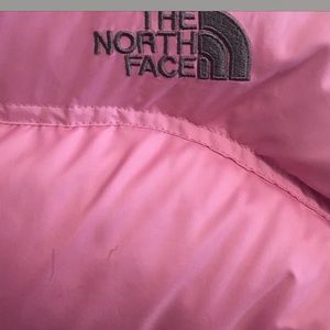 North face pink puffy jacket